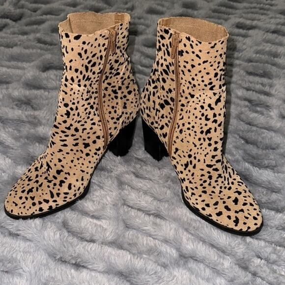 Gibson & Latimer Boots Booties Animal Print Leopard  US size 7.5m - Picture 1 of 7